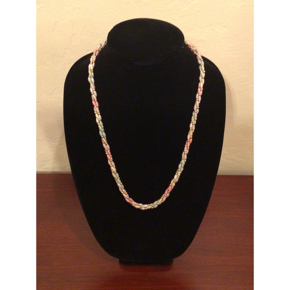 Unbranded Jewelry - Pretty Pastel Vintage Freshwater Pearl Torsade Necklace 24”